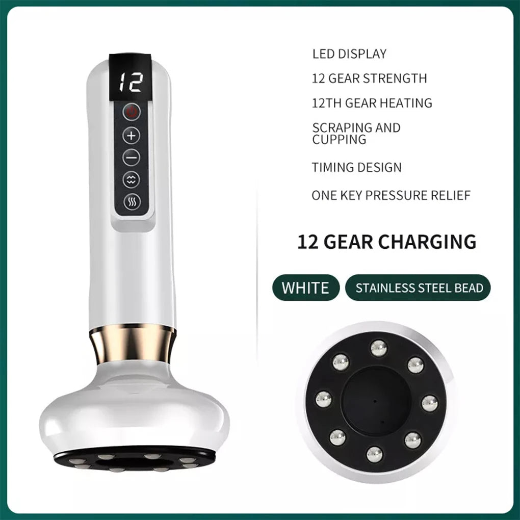 Electric Cupping Massager Vacuum Suction Cup Anti Cellulite Beauty Health Scraping Infrared Heat Body Slimming Chinese GuaSha