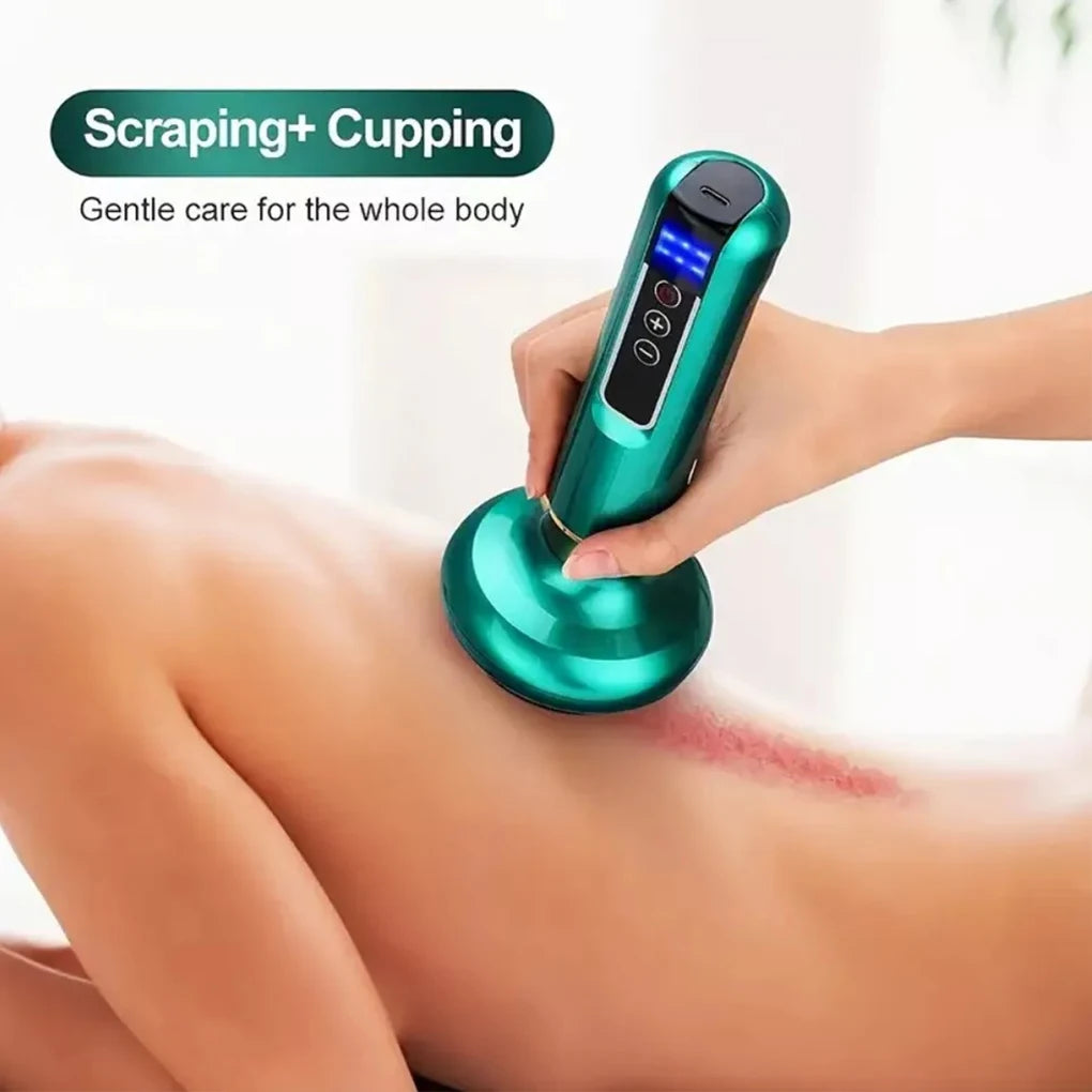 Electric Cupping Massager Vacuum Suction Cup Anti Cellulite Beauty Health Scraping Infrared Heat Body Slimming Chinese GuaSha