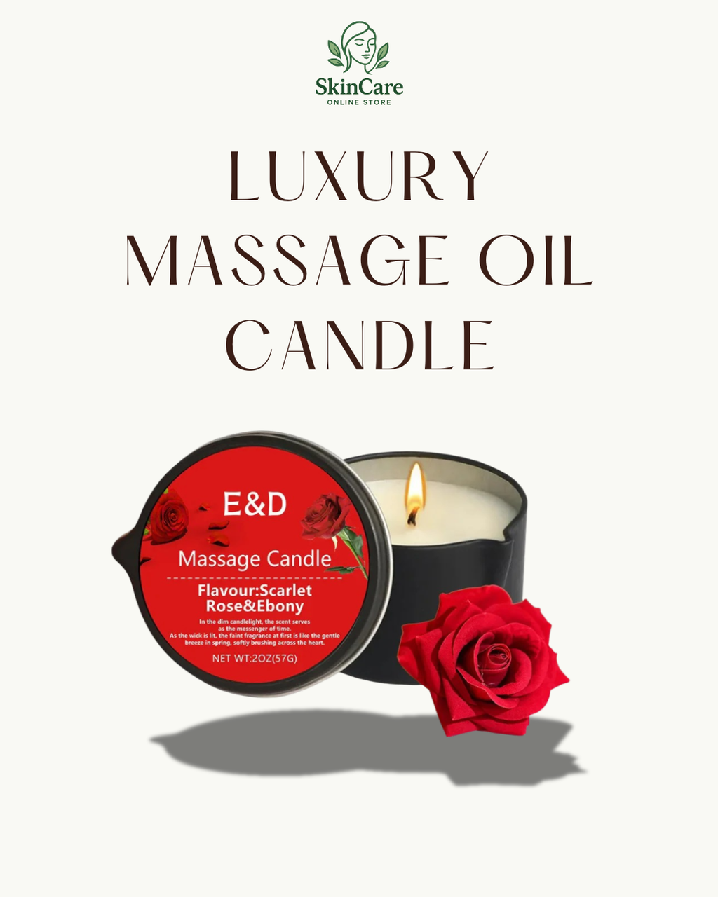 Luxury massage oil candles