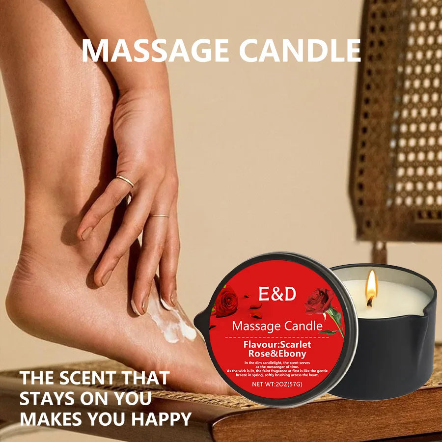 Massage Oil Candle,For Stress Relief and Skin Moisturizing,Scented Candles Aromatherapy SM Product Spa Essentials,Luxury Candles