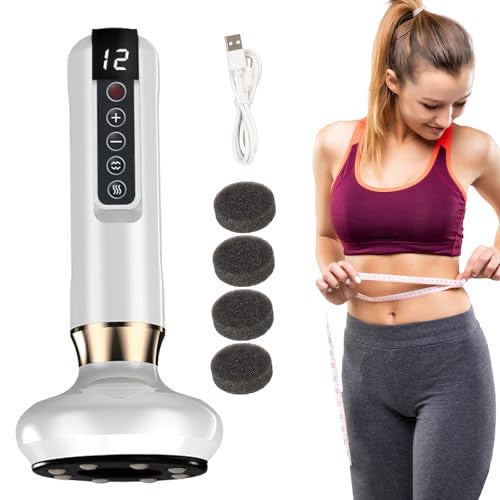 12 Levels Electric Cupping Massager Vacuum Suction Cup Guasha anti Cellulite Scraping Heating Body Slimming Massage Therapy 